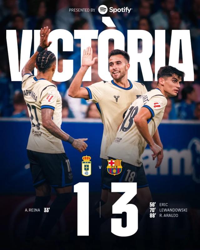 开云体育-【西甲】双后卫+莱万破门！巴萨3比1逆转奥维耶多